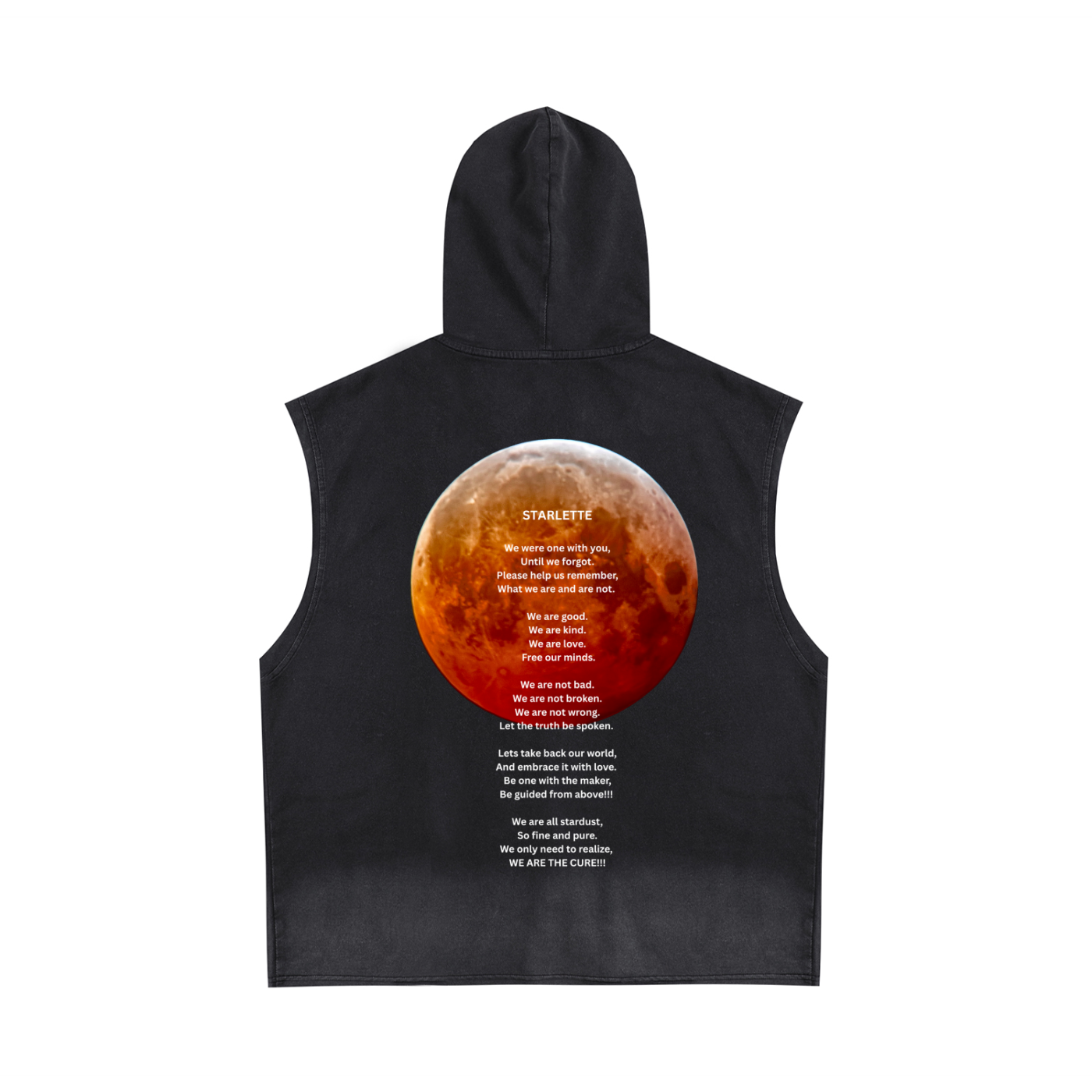 Vintage Washed Zip-Up Hooded Tank Top