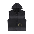 Vintage Washed Zip-Up Hooded Tank Top